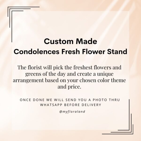 Custom Made Sympathy Stand | Custom Made Condolences Stand