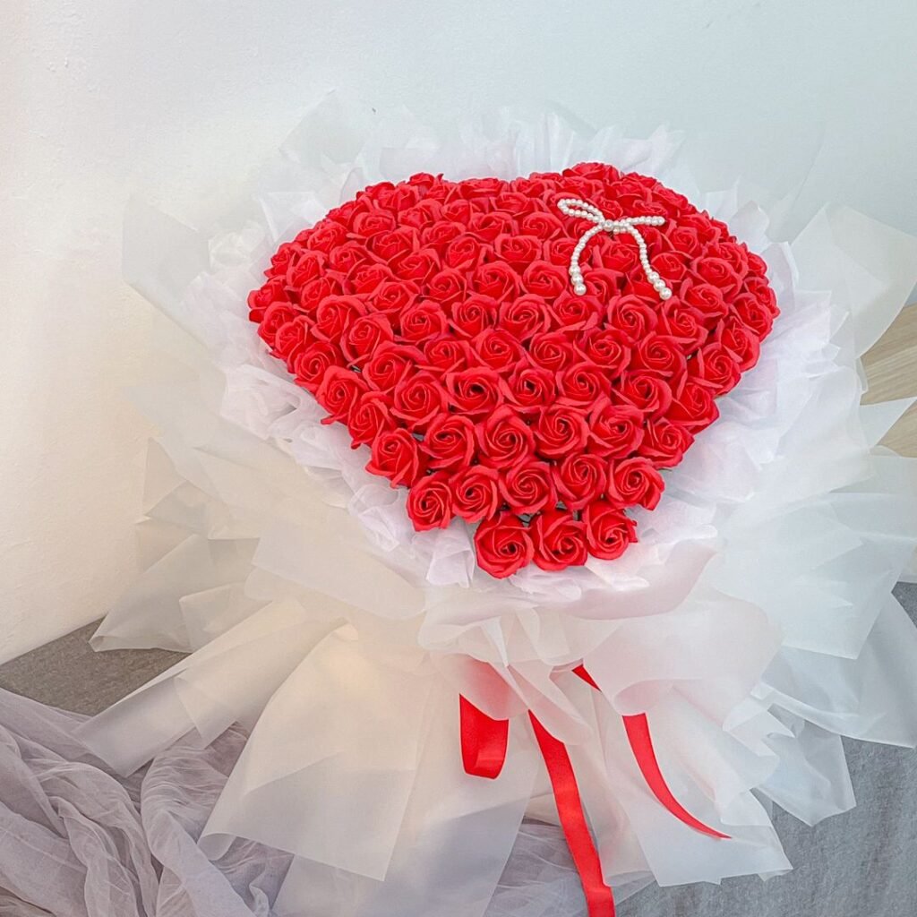 Soap Flower Bouquet Happily In Love99 Roses MyFloraland