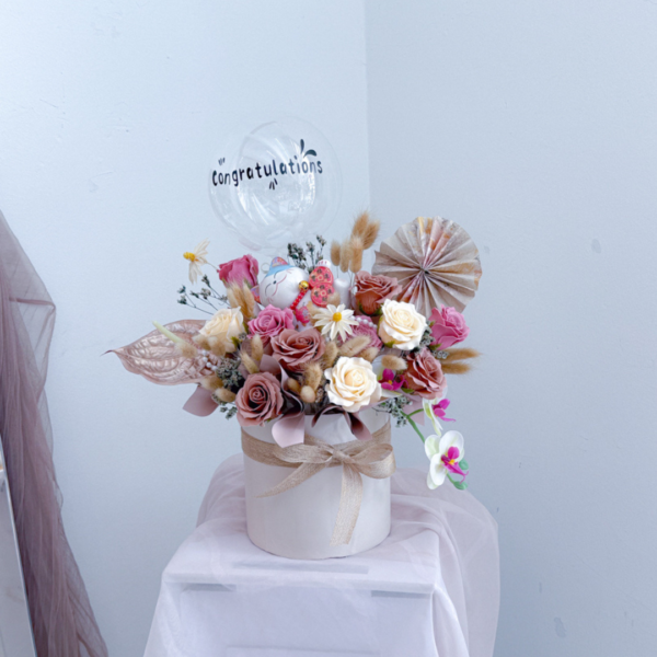 Congratulatory Soap Flower Box | Elegant Start