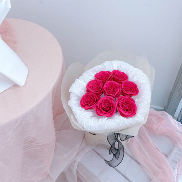 Soap Flower | 8 Red Roses