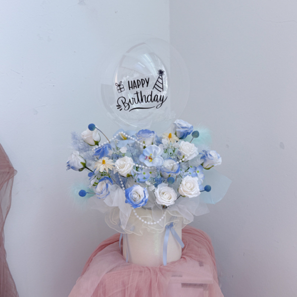 Soap Flower Box | Ocean Blue