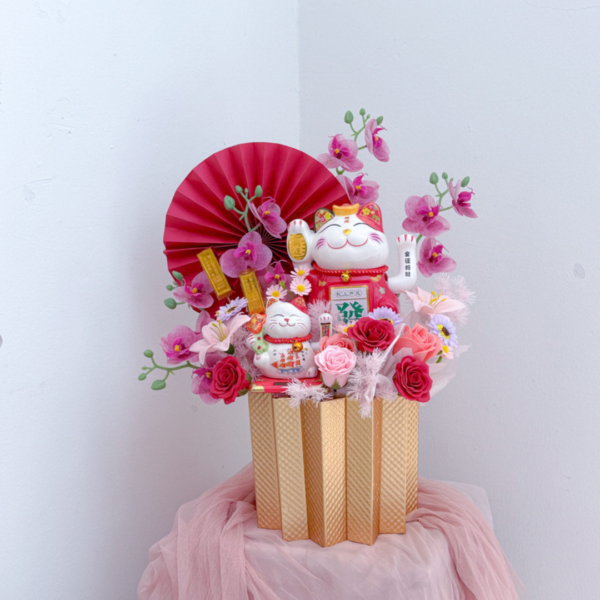 Congratulatory Soap Flower Box | Double Cat Double Happiness