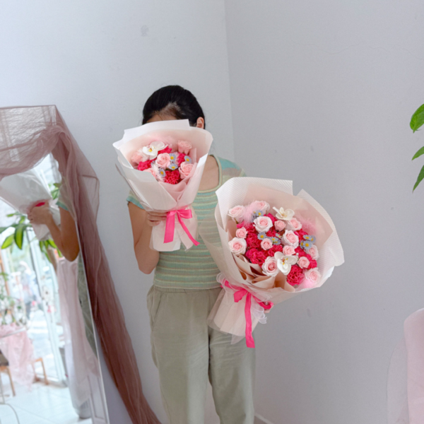 Soap Flower Bouquet | Pretty in Pink