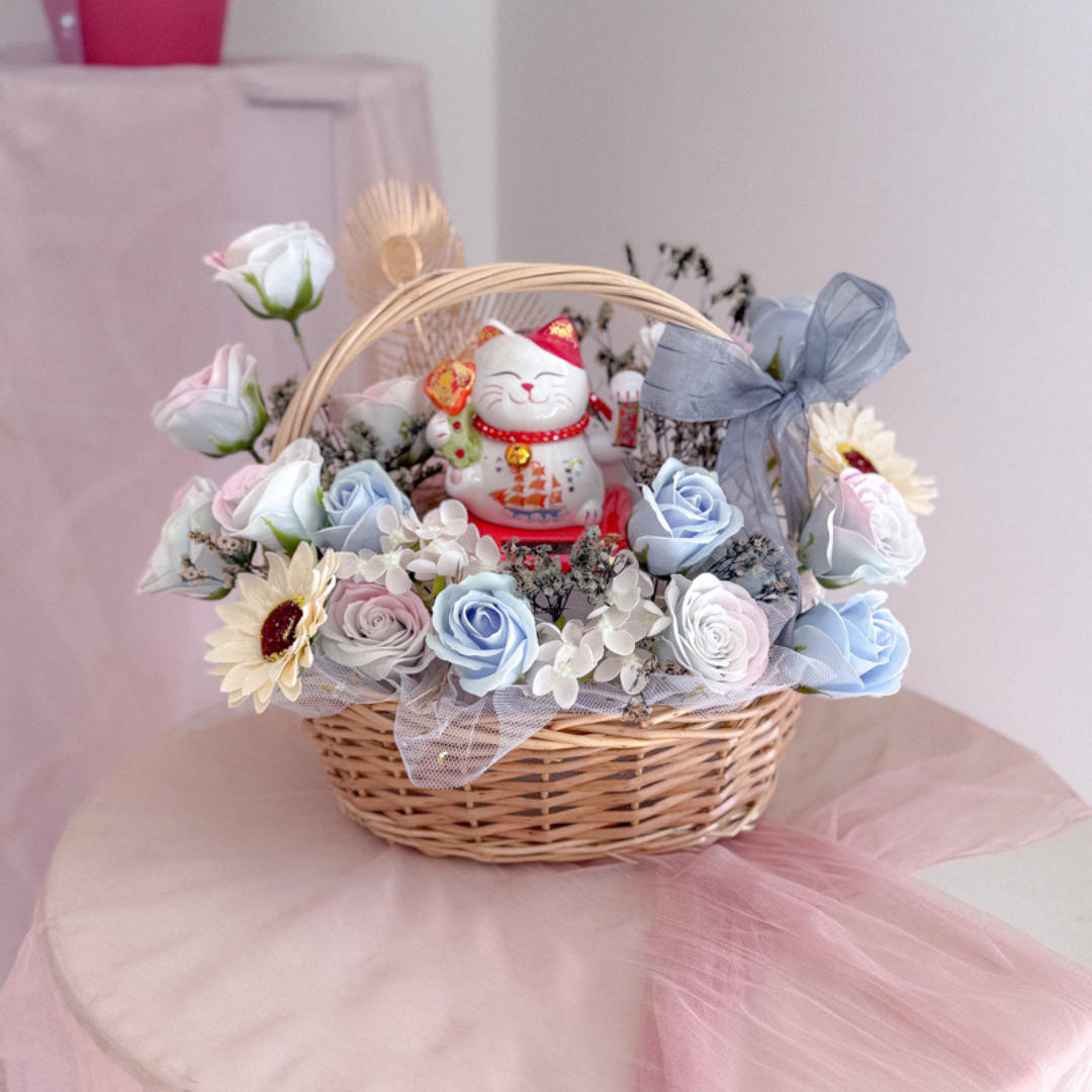 Congratulatory Soap Flower Box | Money Pile Meow