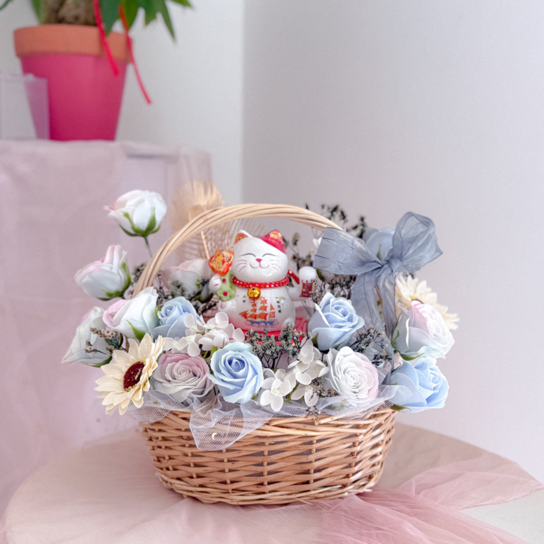 Congratulatory Soap Flower Box | Money Pile Meow