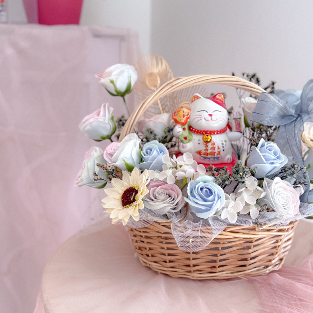 Congratulatory Soap Flower Box | Money Pile Meow