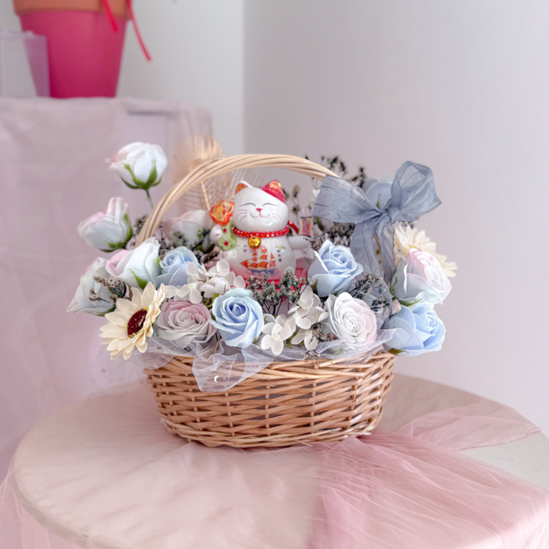 Congratulatory Soap Flower Box | Money Pile Meow