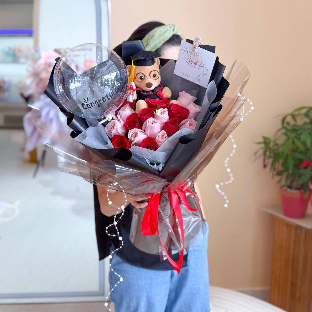 Fresh Flower Bouquet | Dearest Love with Bear