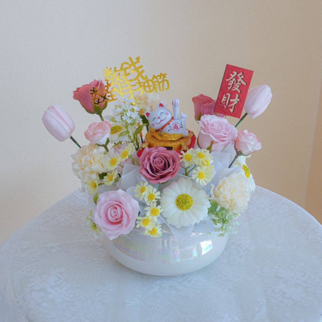 Lucky Cat Bloom Pot